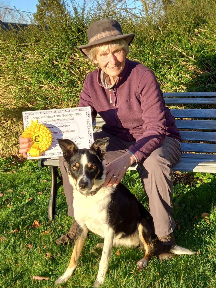 Shirley with her Border Collie